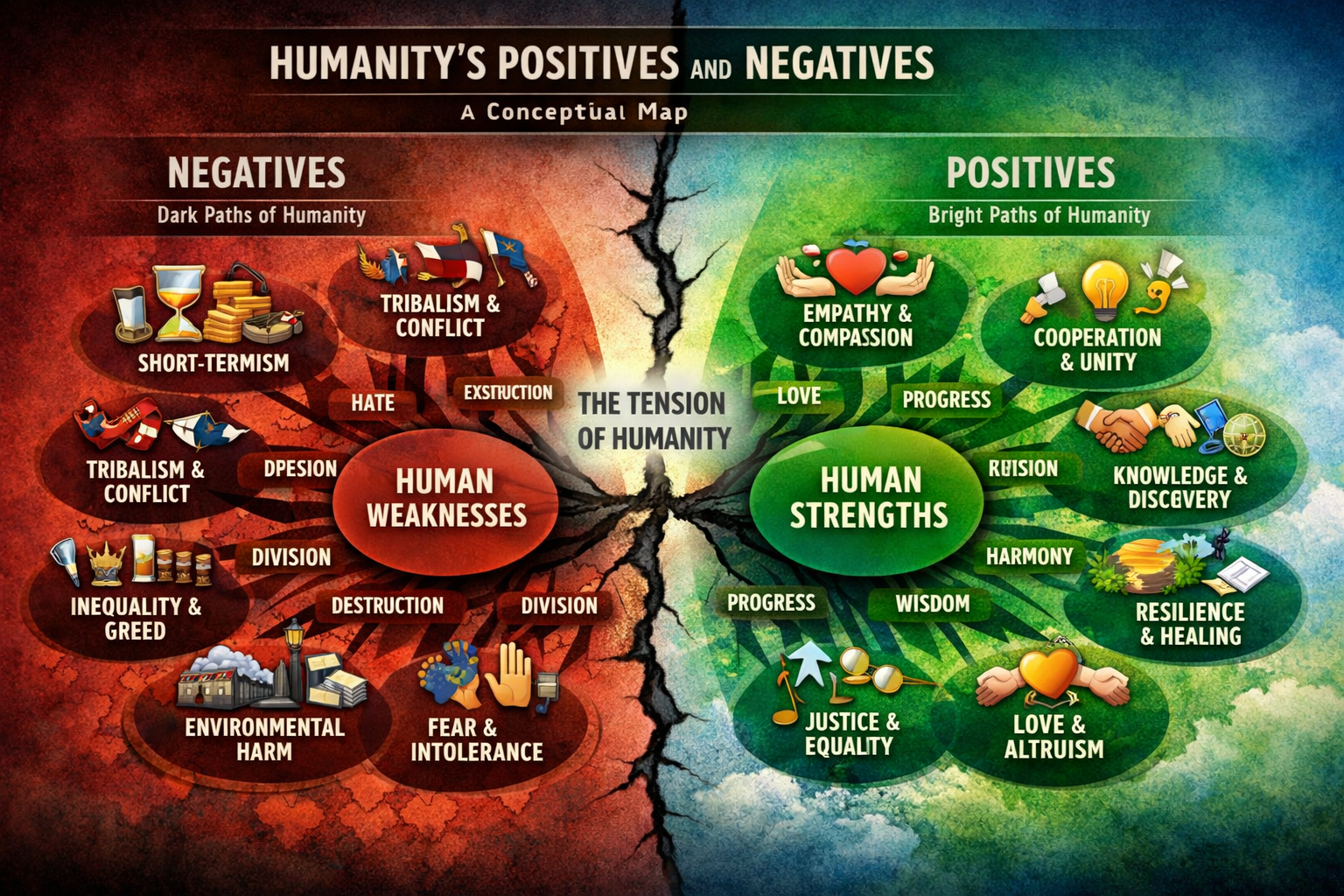Symbolic opening image of humanity